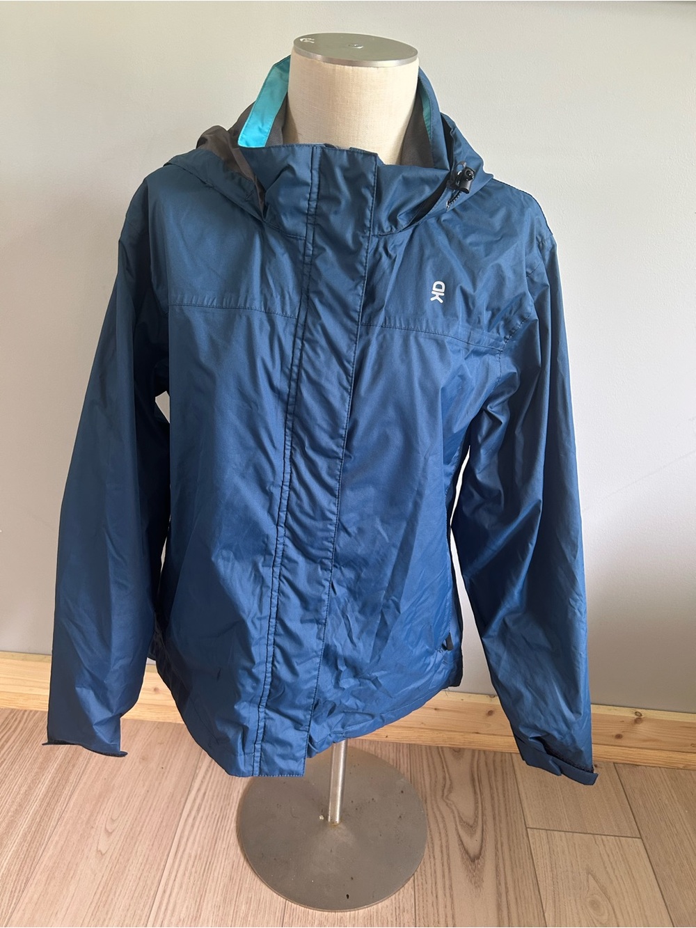 Women's Blue Waterproof Ski Jacket with Hood